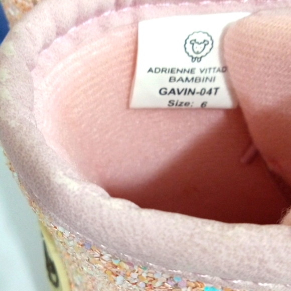 ADRIANNE VITTADINI BAMBINI TODDLER GIRLS PINK SPARKLE BOOTS SIZE 6 NWOT - Picture 7 of 8
